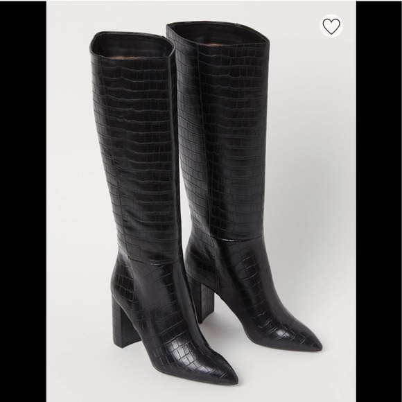 NWOT H&M Crocodile Patterned Faux Leather Boots 36 - Picture 9 of 10